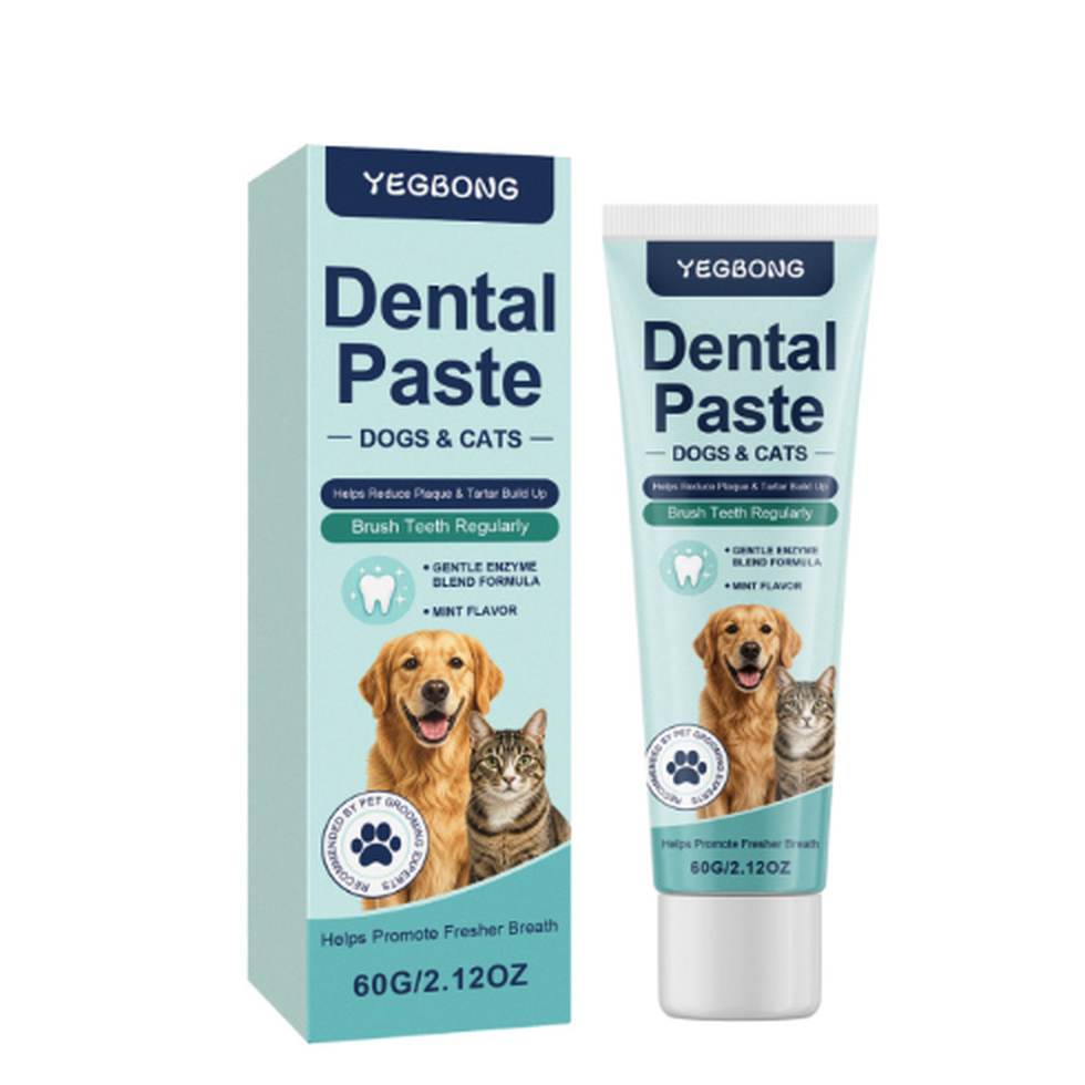 Pâte à dents pour chiens et chats, tube et boîte de 60 g
